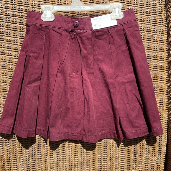America Eagle Highest Rise Denim Mini Skirt Burgundy - Picture 1 of 4